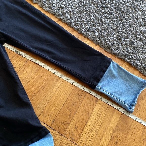 Jonathan Simkhai River High-Rise Two-Tone Stretch Straight-Leg Jeans Size 27 - Picture 11 of 13